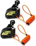 QWORK Motorcycle Disc Brake Lock with Alarm - 2 Pack