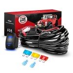 Nilight LED Light Bar Wiring Harness Kit 14AWG