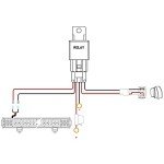 Nilight LED Light Bar Wiring Harness Kit 14AWG