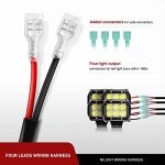 Nilight 16AWG LED Light Bar Wiring Kit