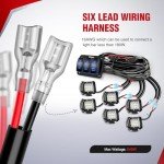 Nilight 16AWG LED Light Bar Wiring Kit 12V