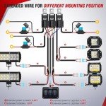 Nilight 16AWG LED Light Bar Wiring Kit 12V