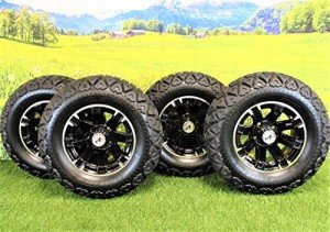 23x10.50-12 ATW-045 Tires & 12x6 Black Wheels
