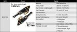 Universal 360mm Motorcycle Air Shock Absorber
