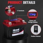 Hicrank 12V Lithium LiFePO4 ATV Battery 3Ah