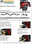Huskey 4-Pack Golf Cart Fender Flares