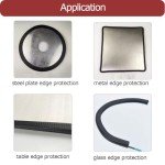 32Ft Universal Rubber Door Edge Guards - Black