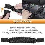 4-Pack Black Roll Bar Grab Handles for Jeeps