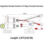 13FT 12V Female Cigarette Lighter Extension Cord