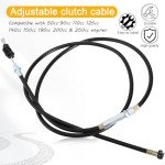 Adjustable 50" Black Clutch Cable for ATVs & Bikes