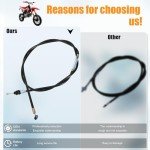 Adjustable 50" Black Clutch Cable for ATVs & Bikes