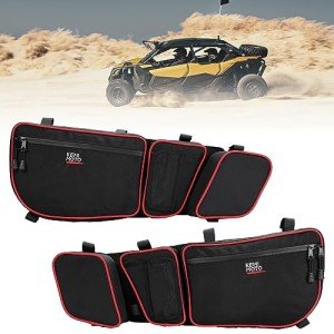 KEMIMOTO X3 Door Bags with Cup Holder - Red