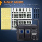 Nilight 2 Gang Rocker Switch Panel with USB Charger