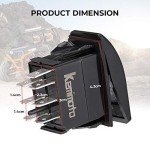 KEMIMOTO 7Pin UTV Winch Rocker Switch with LED