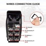 KEMIMOTO 7Pin UTV Winch Rocker Switch with LED