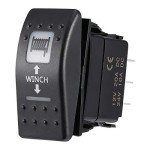 KEMIMOTO 7Pin UTV Winch Rocker Switch with LED