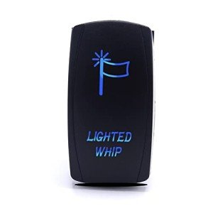 5Pin Laser Lighted Whip Switch - Blue 12V