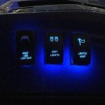 5Pin Laser Lighted Whip Switch - Blue 12V