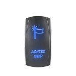 5Pin Laser Lighted Whip Switch - Blue 12V