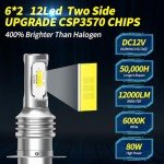 ZEBANERT H6M LED ATV Fog Lamps 6000LM