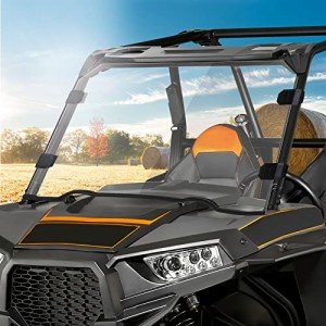 KEMIMOTO Scratch Resistant Front Windshield for Polaris RZR