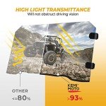 KEMIMOTO Scratch Resistant Front Windshield for Polaris RZR