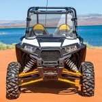 KEMIMOTO Scratch Resistant Front Windshield for Polaris RZR