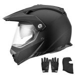 OUMURS Dual Sport Full Face ATV Helmet Set