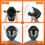 OUMURS Dual Sport Full Face ATV Helmet Set