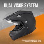 OUMURS Dual Sport Full Face ATV Helmet Set