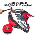 VCOROS Adult Motocross and ATV Helmet - Black Red