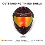 NENKI DOT Approved ATV Motocross Helmet - Red