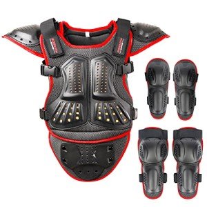 Kids' Dirt Bike Vest with Knee and Elbow Protectors
