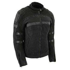 Milwaukee Leather Women's Black Armored Jacket - Medium