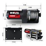 X-BULL 3000LBS Electric Winch for ATVs/UTVs