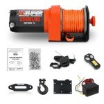 ZESUPER 2500 lb Electric Winch with Synthetic Rope
