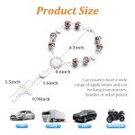 Coffee Car Rosary Pendant for Rearview Mirror