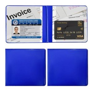 Leather Car Document Holder - 2 Pack (Blue)