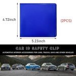 Leather Car Document Holder - 2 Pack (Blue)