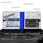 Leather Car Document Holder - 2 Pack (Blue)