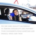 Leather Car Document Holder - 2 Pack (Blue)