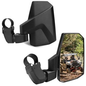 Adjustable UTV Side View Mirrors with Spring Back Feature