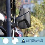 Adjustable UTV Side View Mirrors with Spring Back Feature