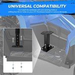 KEMIMOTO Adjustable ATV Passenger Foot Rest, Black