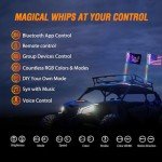 Nilight 2FT RGB LED ATV Whip Lights with Remote