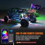 Nilight 2FT RGB LED ATV Whip Lights with Remote