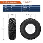 Forerunner 25x8-12 All Terrain ATV Tires (2 Pack)