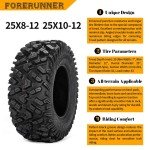 Forerunner 25x8-12 All Terrain ATV Tires (2 Pack)