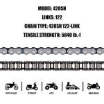 Motorcycle Chain 428H for ATV, Dirt Bike, Mini Bike