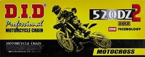 DID 520DZ-120 Gold Motorcycle Chain with Connector